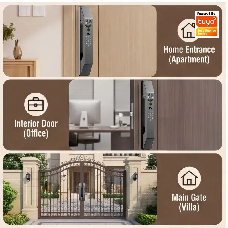 다국어 지원, 얼굴 인식, 비밀번호, 지문 인식 기능이 - Smart Home Door Lock 리뷰 및 가격