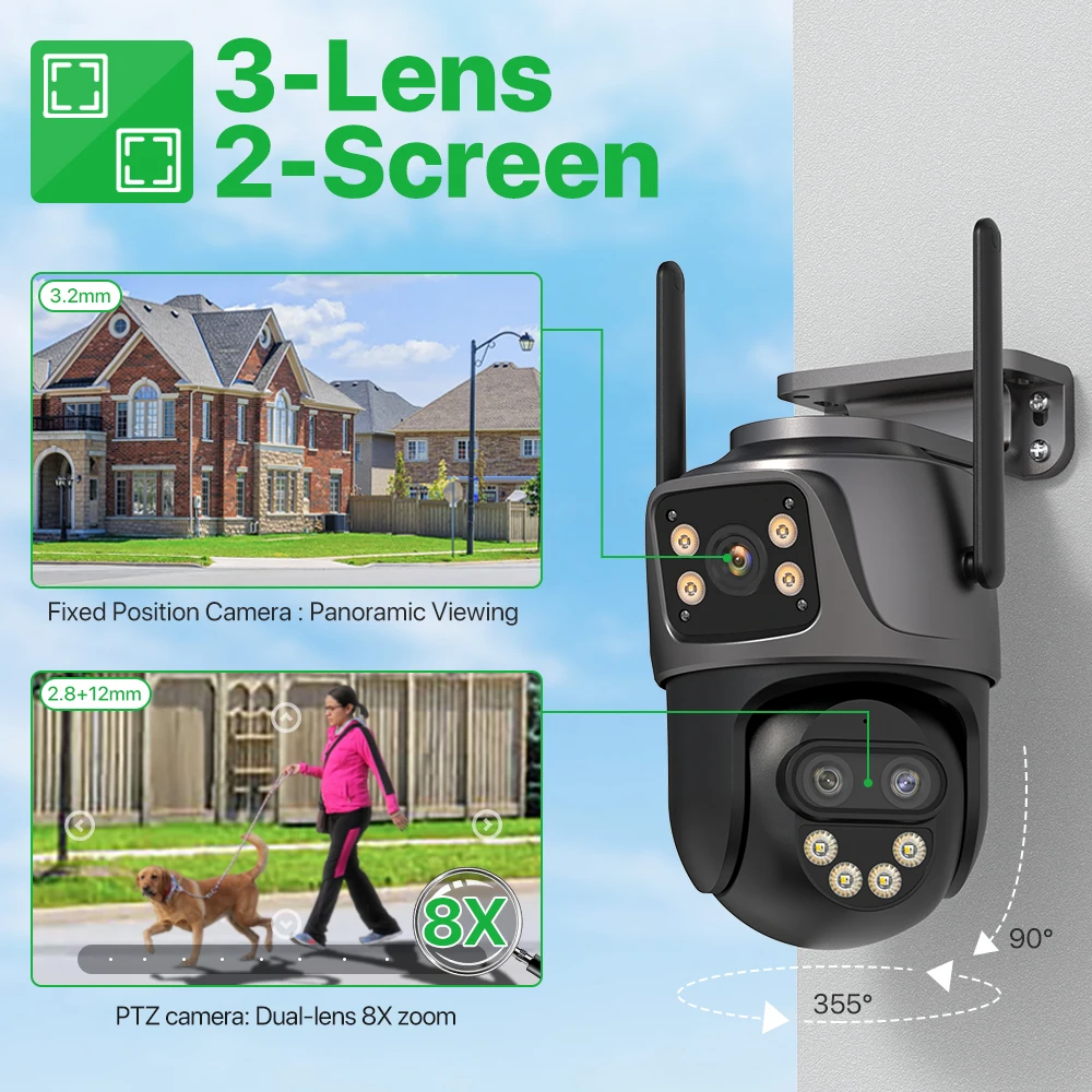 WONSDAR IP 카메라 야외용 3렌즈 외부 WiFi - Smart Home Camera Ezviz 리뷰 및 가격