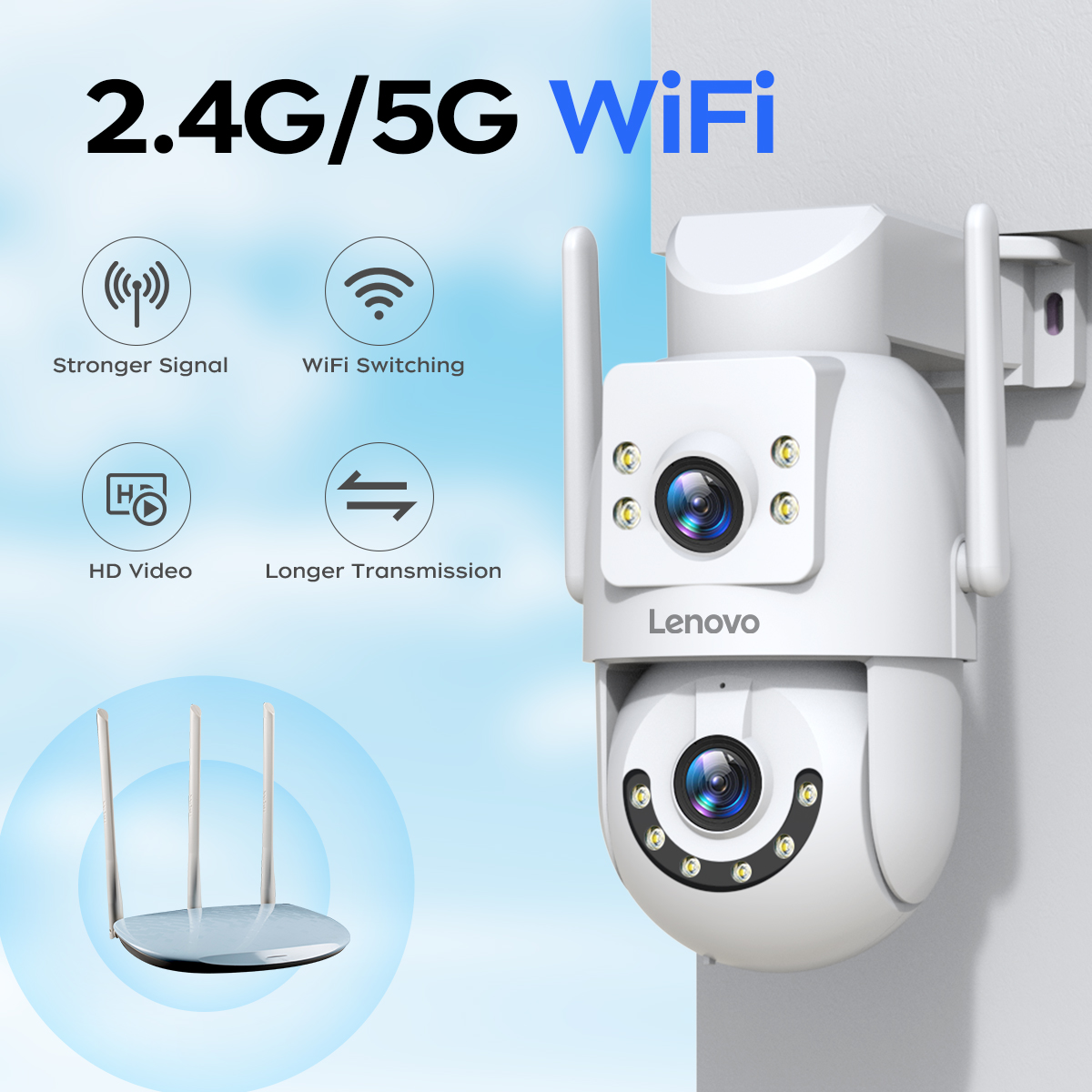 레노버 HD PTZ 카메라 야외 6MP 듀얼 렌즈 듀얼 - Smart Home Camera Ezviz 리뷰 및 가격