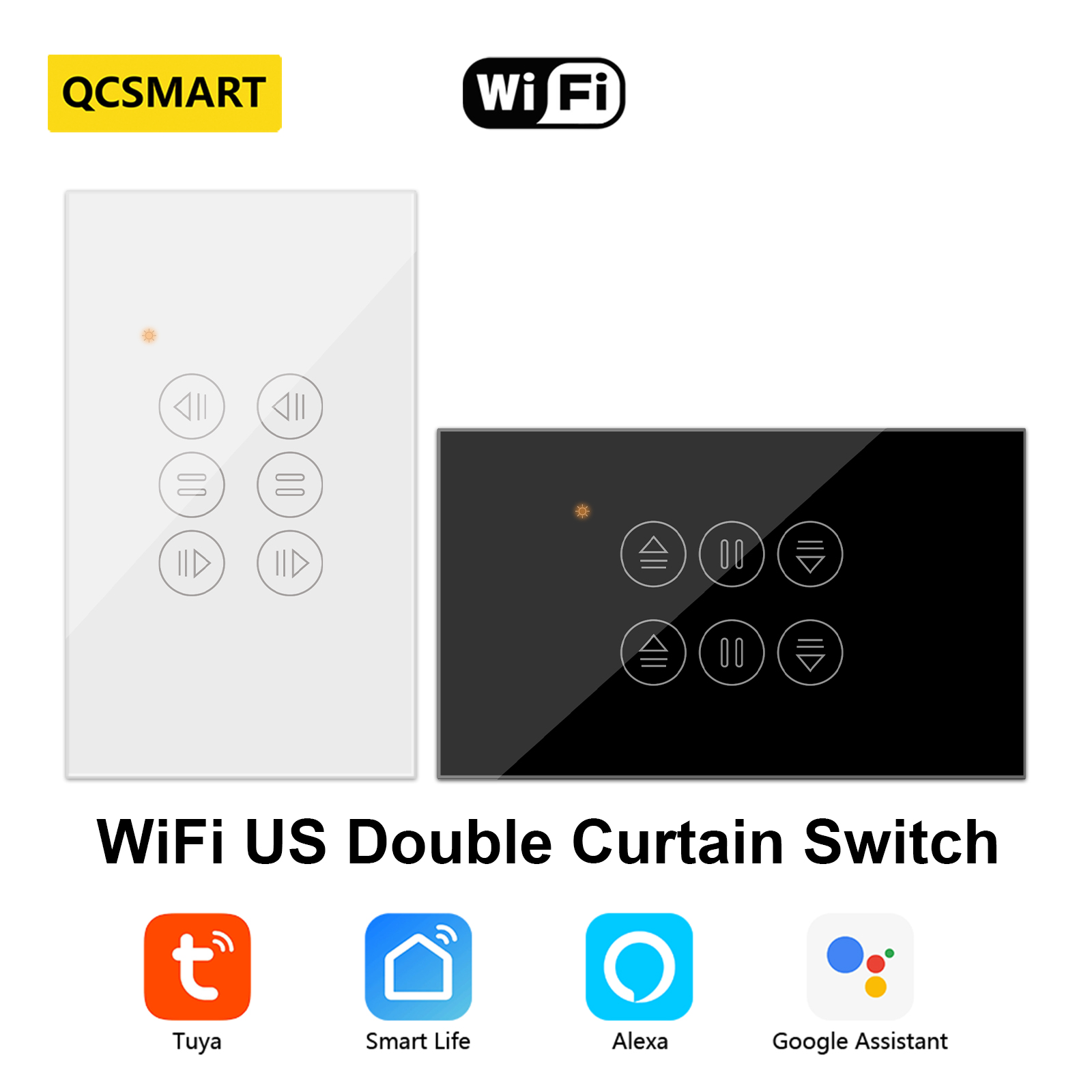 QCSMART WiFi 더블 커튼 미국 스위치 Tuya - Universal Remote Smart Home 리뷰 및 가격