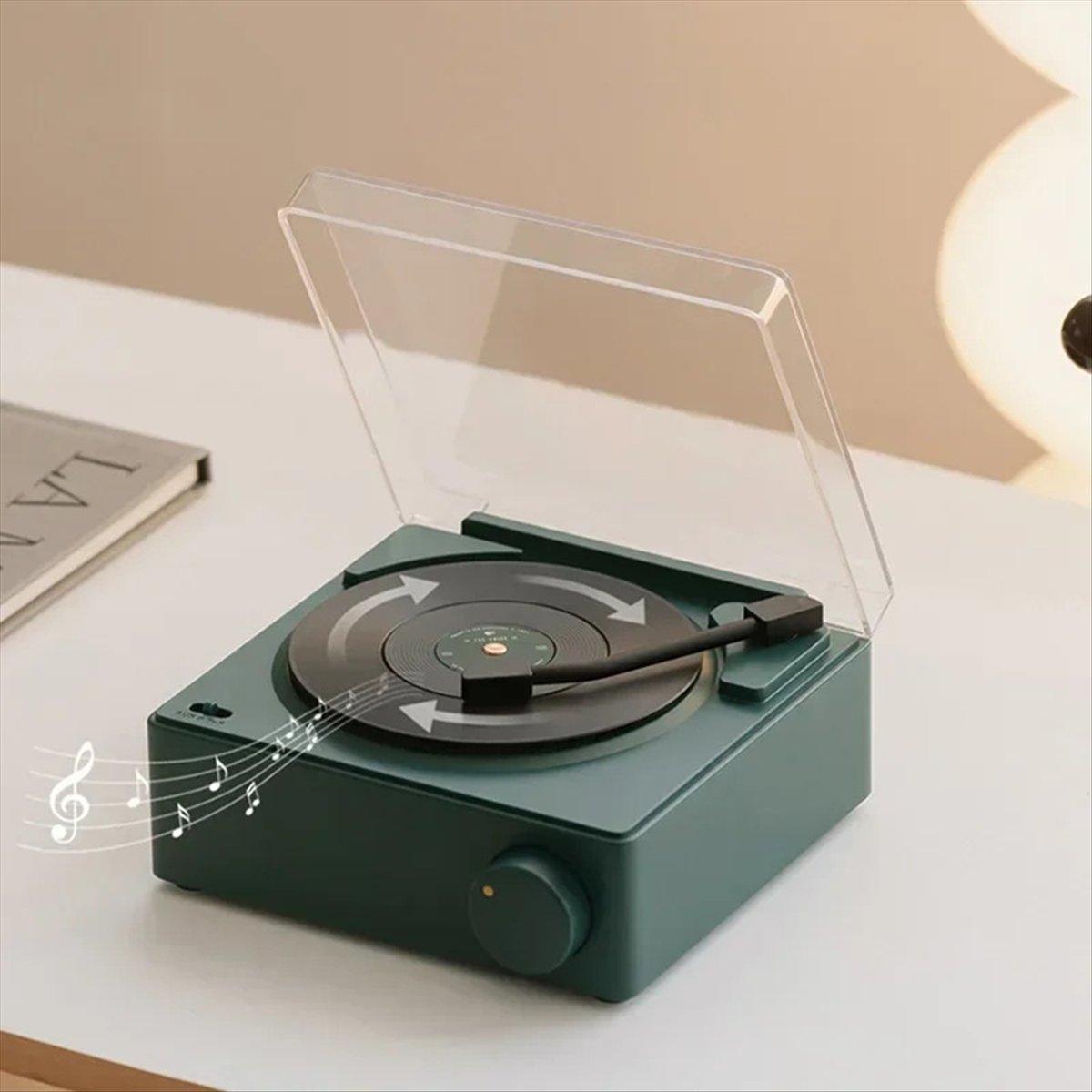 T171C-레트로 비닐 무선 블루투스 스피커 시계 소형 - Smart Home Yellow 리뷰 및 가격