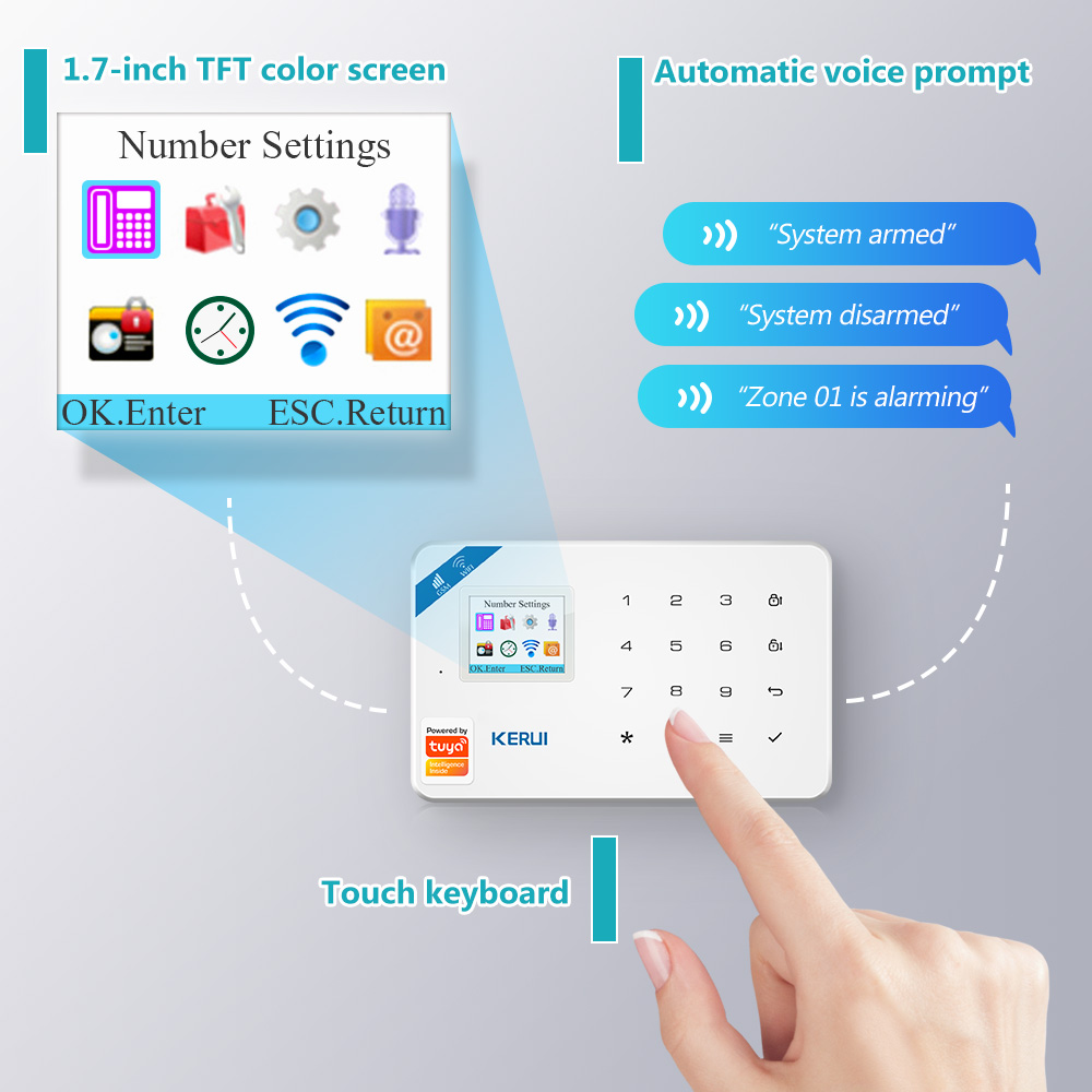 KERUI W181 경보 시스템 보안 홈 WIFI GS - Smart Home Video 리뷰 및 가격