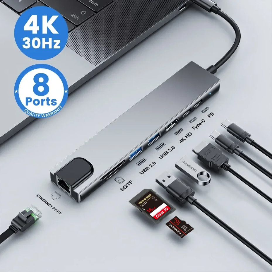 8-in-1 타입-C 도킹 스테이션: 4K HDMI,  - Smart Home Hub 2 리뷰 및 가격