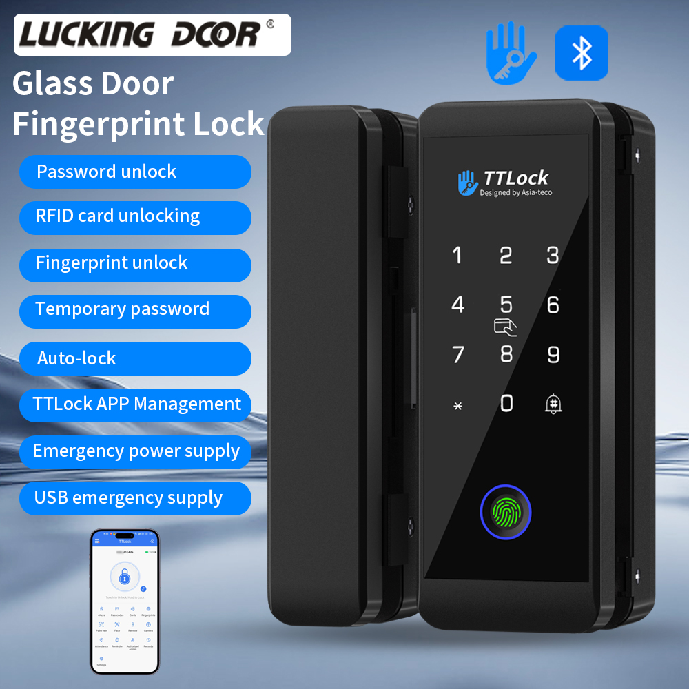 TTLOCK 스마트 유리문 잠금장치, 지문 인식 기능, - Smart Home Door Lock 리뷰 및 가격